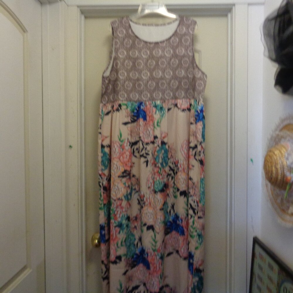 COQUETTE SCANDI SUMMER DESIGNS FLORALS MAXI DRESS 1X